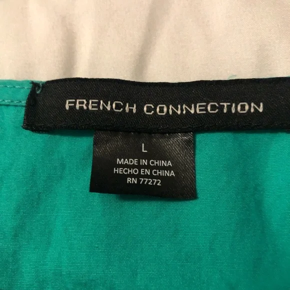 EUC French Connection Green Puff Sleeve Maxi Dress Wore Once Large - Picture 4 of 6